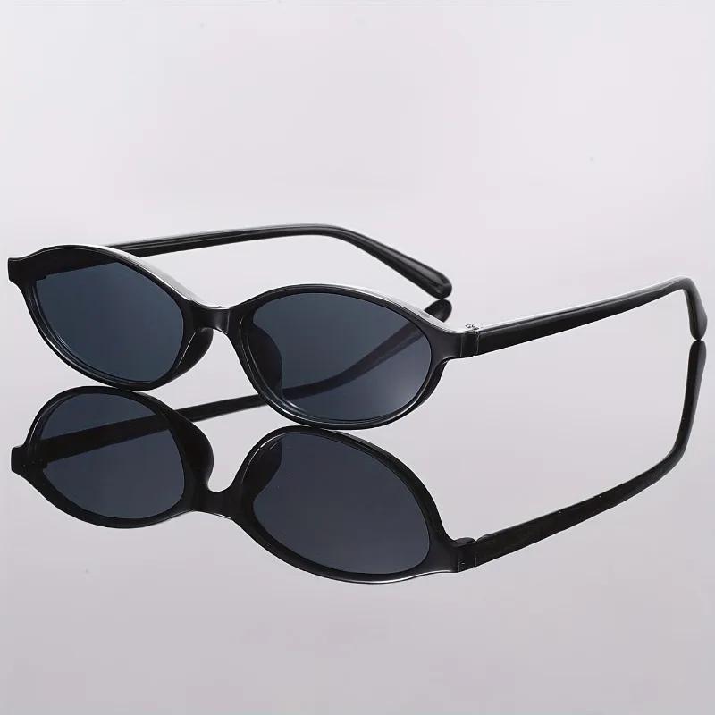 Lunettes ovales style Y2K pour pêche décontractée et photographie - Hommes et femmes