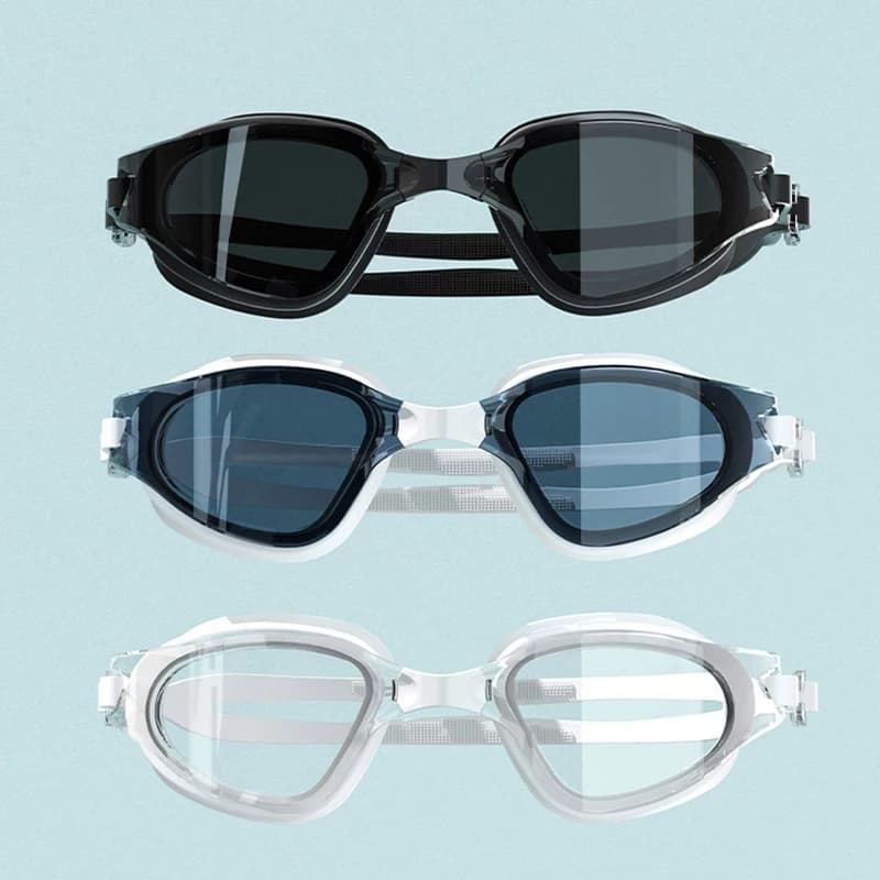Set lunettes natation adulte HD anti-buée bonnet silicone étanche bouchons d'oreilles anti-UV