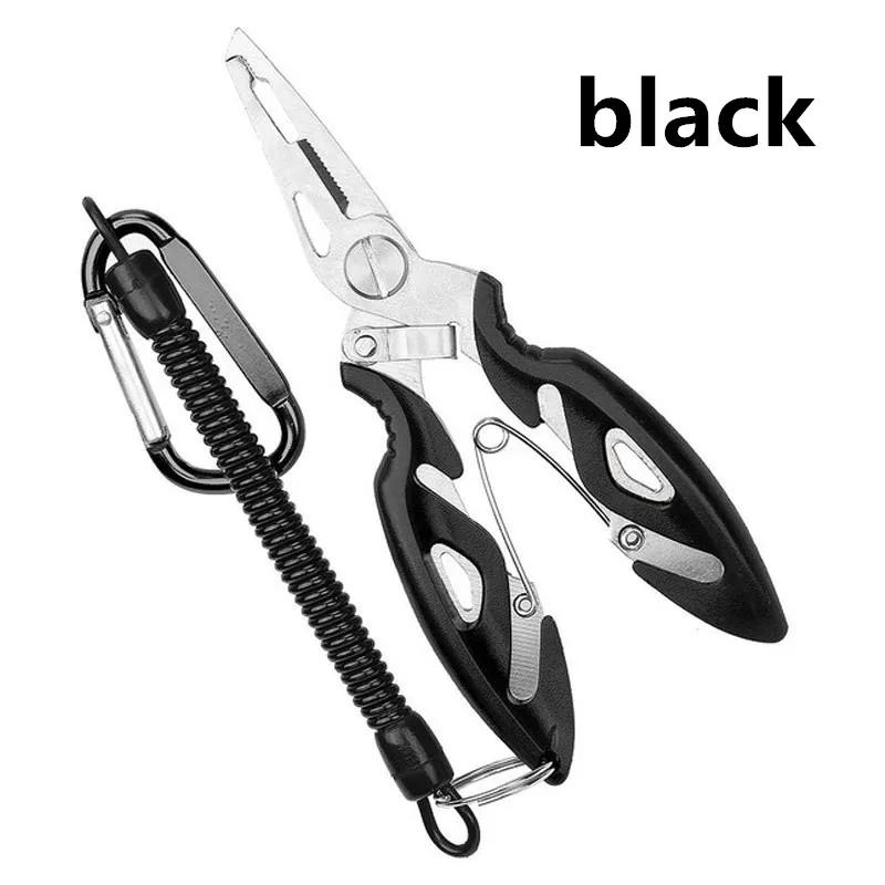 Pince multifonction pêche noir - Coupe-fil extracteur hameçon bec perroquet outils