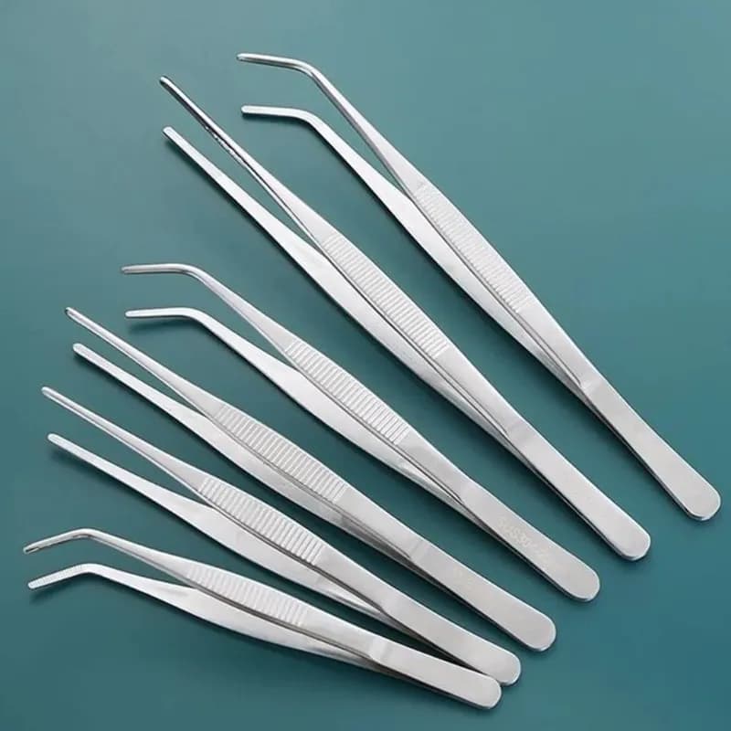 Pince coudée multifonction inox aquarium nourrissage animaux pêche sans glissement longue