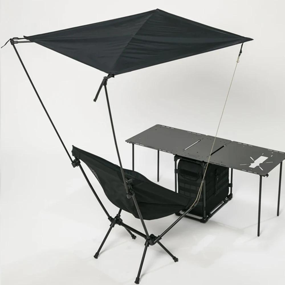 Chaise plage ombrière pliante transat avec pare-soleil pêche camping extérieur détente