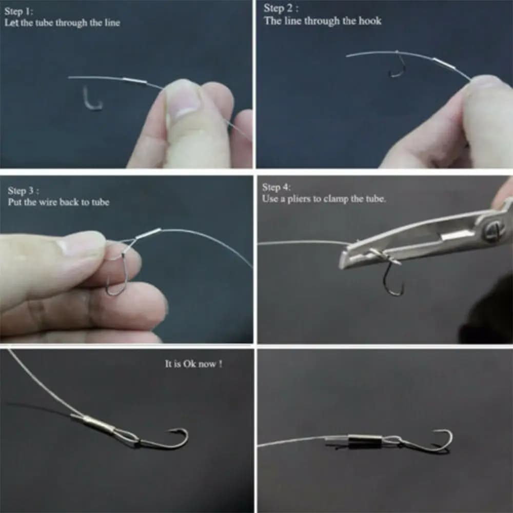 100 manchons sertissage cuivre aluminium pêche - Tubes de ligne 1.0-2.8mm pour accessoires pêche mer
