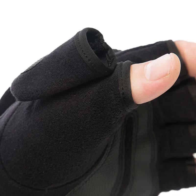 Gants pêche hiver chauds polaire convertible mitaines doigts libres coupe-vent hommes femmes