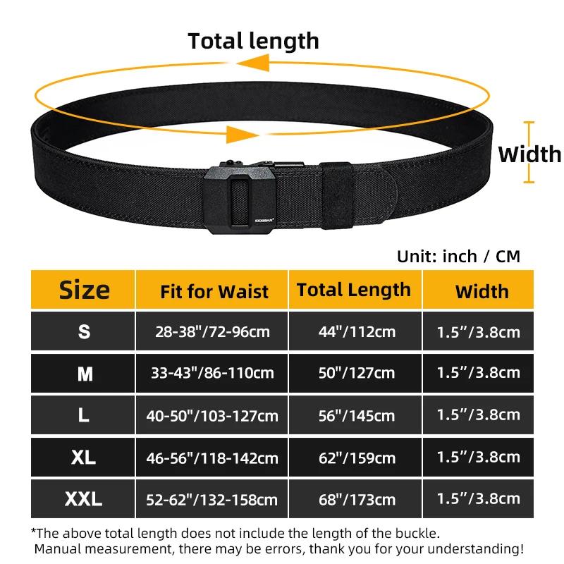 Ceinture tactique dure IDOGEAR 1.5" avec boucle automatique métal pour IPSC et pêche sportive