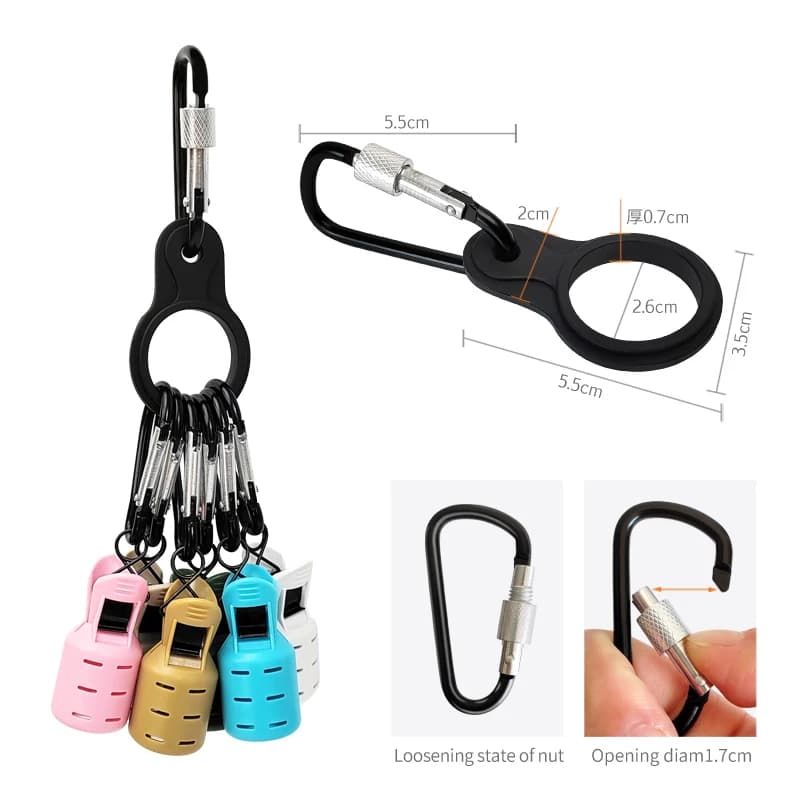 Protecteur leurre calmar 6 pièces webfoot avec mousqueton pour pêche à l'encornet en mer