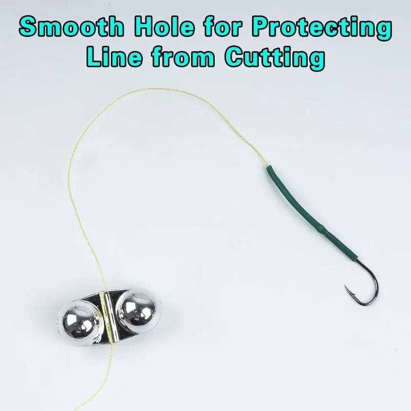 Perles attractives à grelots double pour pêche - Alarme sonore pour silure et black-bass