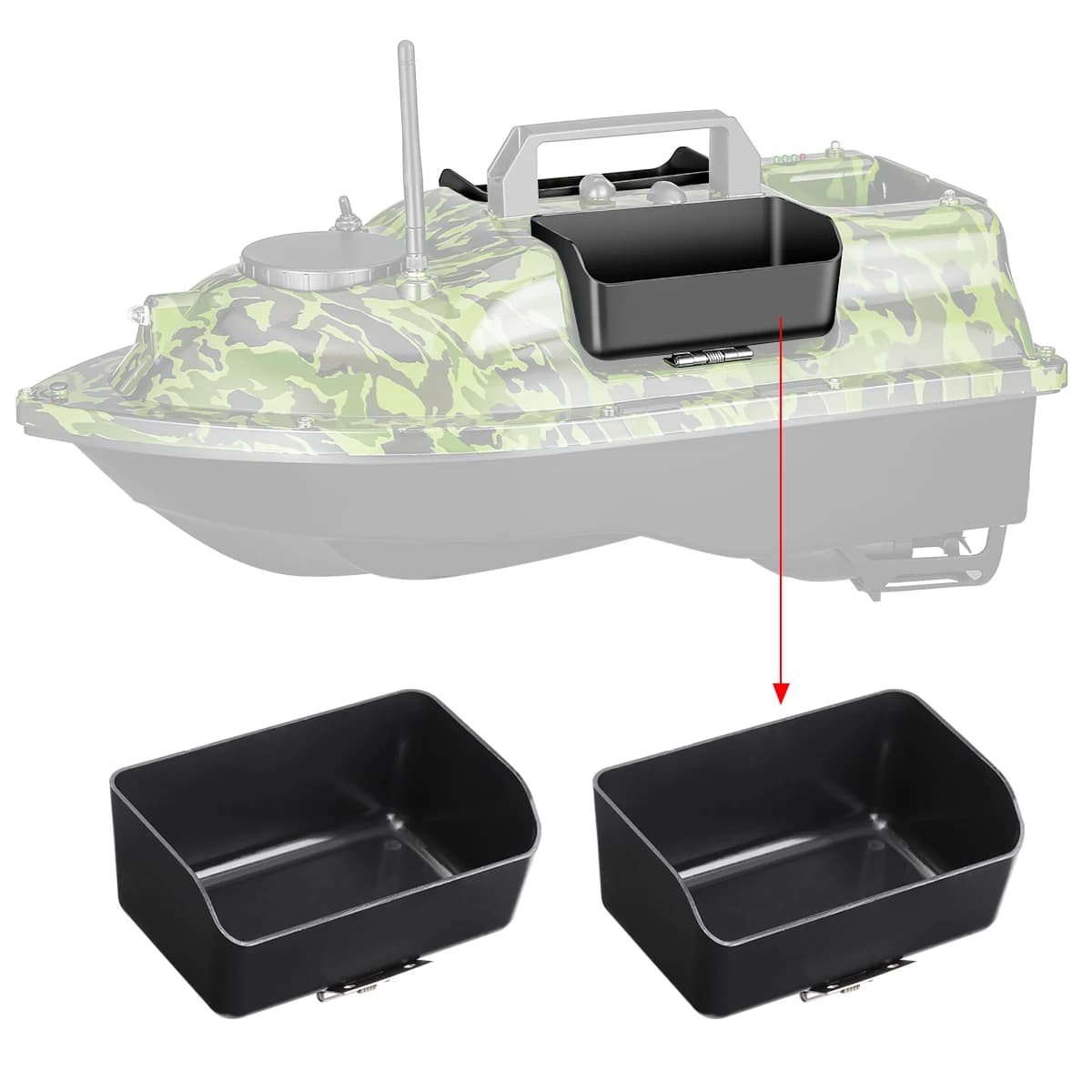 Hélices 3 pales de rechange pour bateau appât - Garde-herbe - Pièces détachées gauche et droite