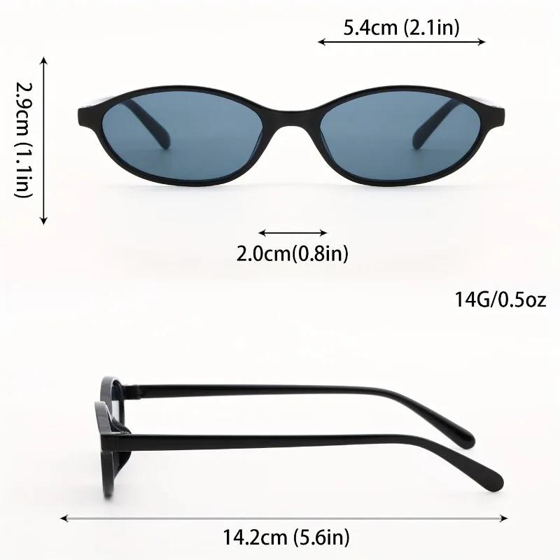 Lunettes ovales style Y2K pour pêche décontractée et photographie - Hommes et femmes