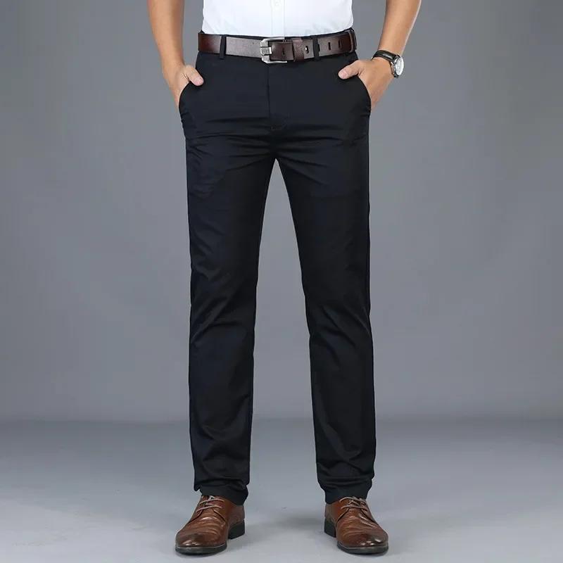 Pantalon costume slim homme été pour pêche business - Coton vert et coupe élégante pour pêche professionnelle