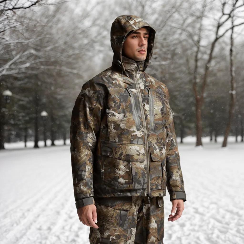 Veste camouflage pêche hiver homme Hudson - Imperméable isolée chasse extérieur - Protection thermique camouflage