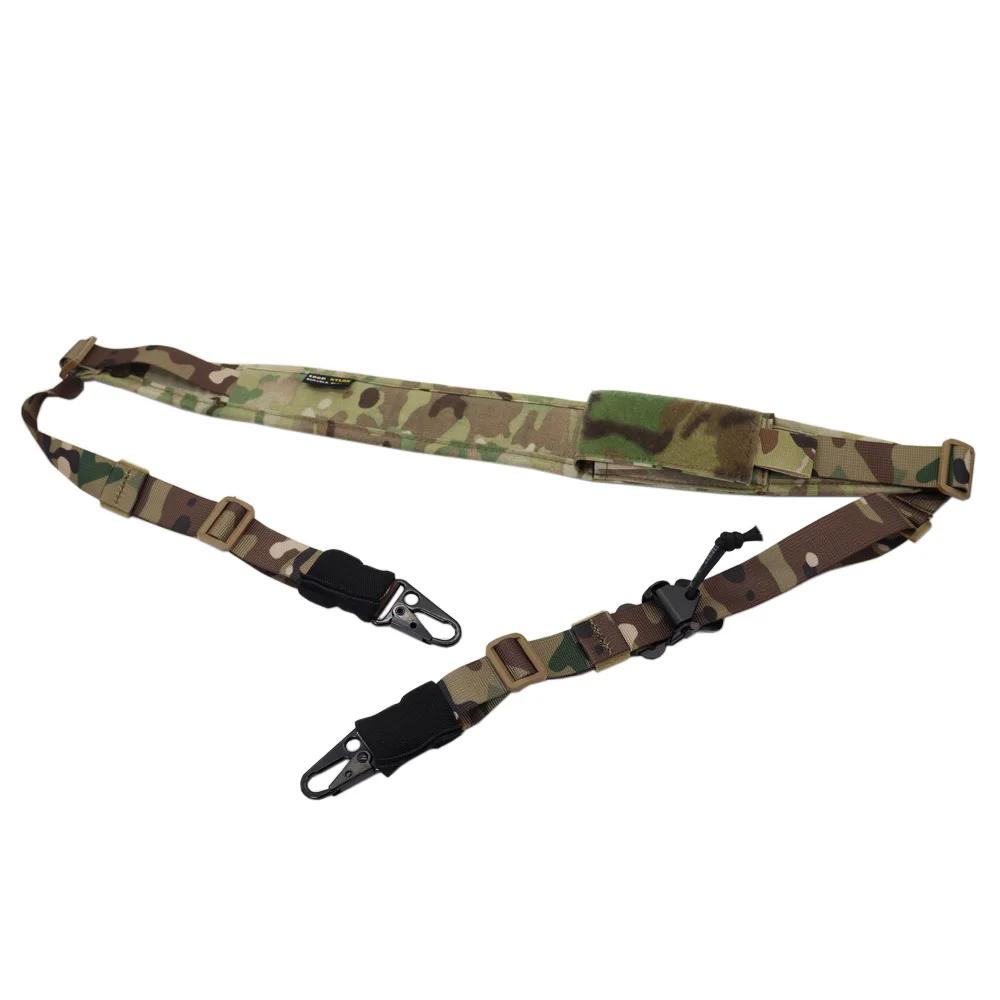 Bretelle fusil modulaire réglable 2 points/1 point - Accessoire pêche et chasse polyvalent transport