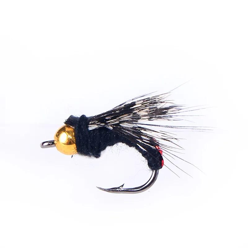 Leurres artificiels insectes 5/10 pièces - Nymphes plombées tête laiton pour truite et pêche à la mouche
