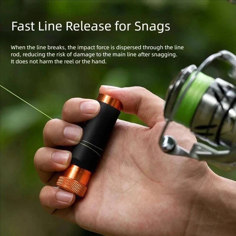 Line Pull Rod Aluminum Alloy,Rubber Anti-Slip,Snag Line Pulling,Hook Tying & Kno