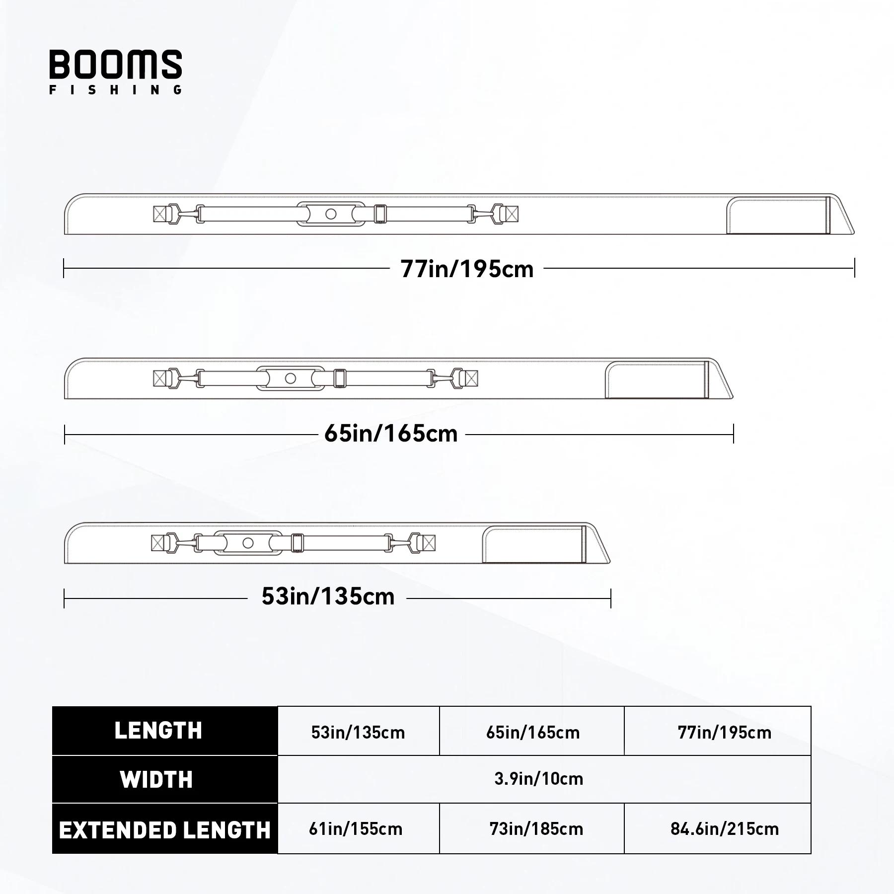 Sac pour canne à pêche Booms Fishing PB3 pliable nylon - Étui ajustable de 130 cm à 215 cm multi-tailles