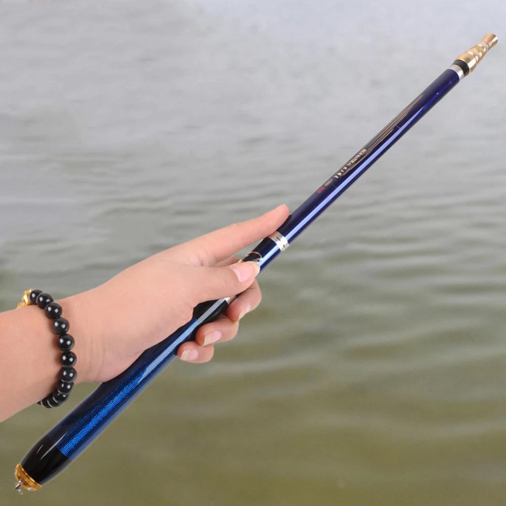 Canne télescopique carbone ultra-courte 3.6-7.2M réglable pour pêche au feeder léger en rivière