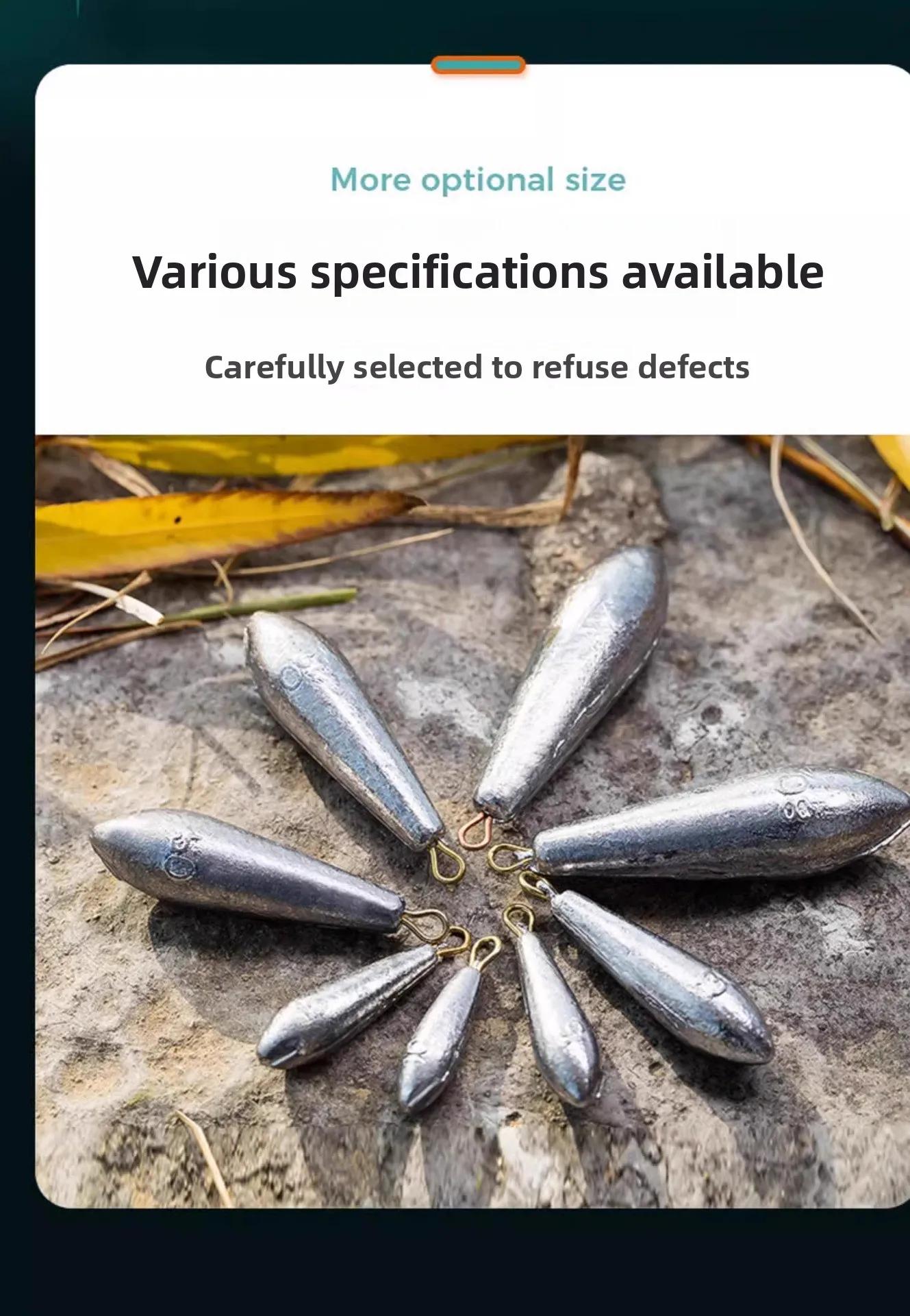 Plombs pêche 10g à 100g - poids bullet plongée profonde sinkers plombs pêche accessoires
