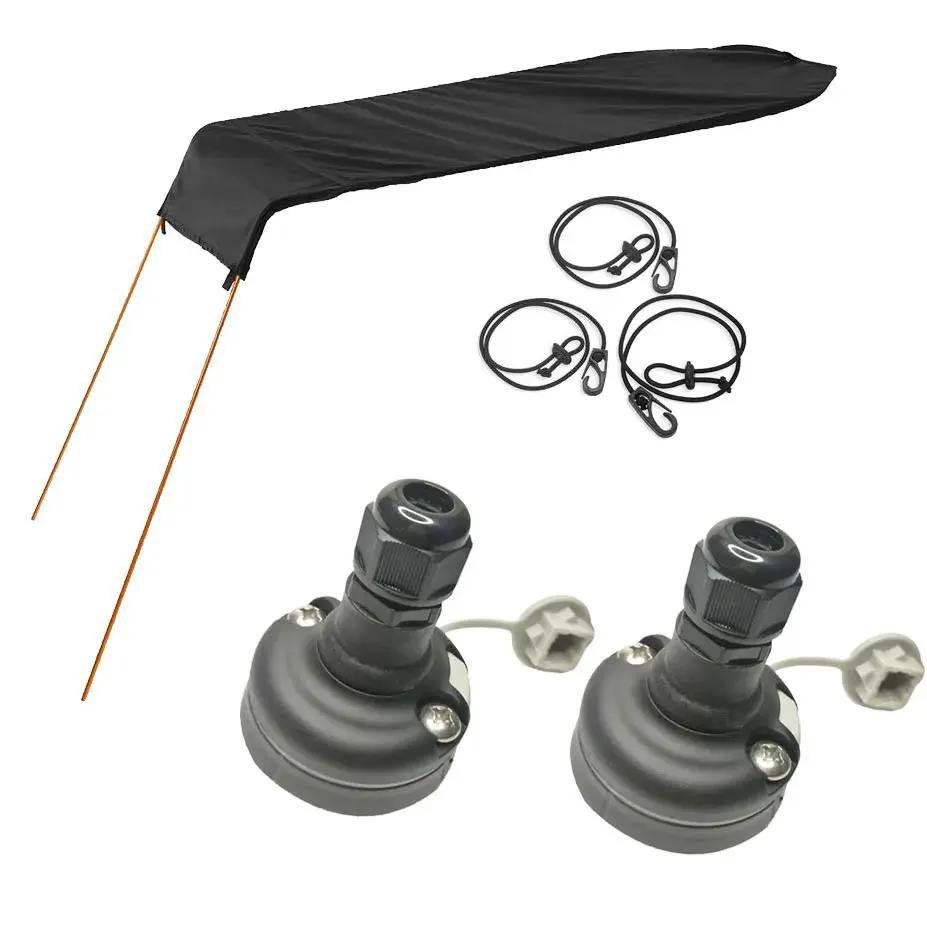 Bache anti-UV pour kayak de pêche - Abri démontable protection soleil et pluie
