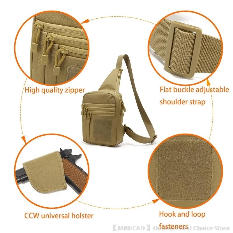 Sac poitrine tactique pour pistolet de pêche - Discret et convertible en sac à dos