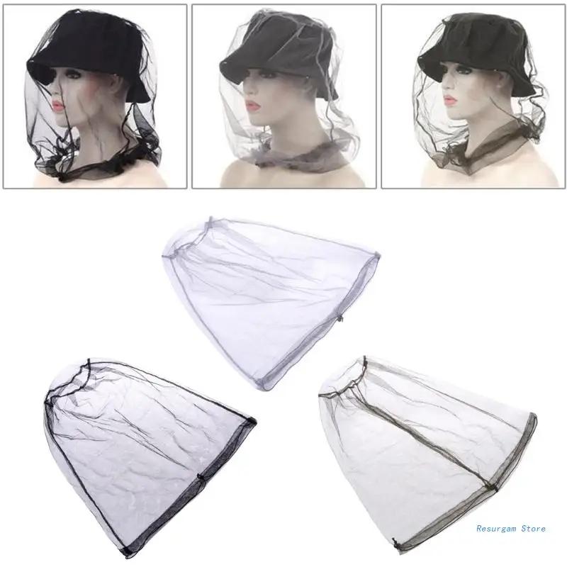 Masque anti-moustiques tête et visage filet protection pêche chasse sans gêne ventilation optimale