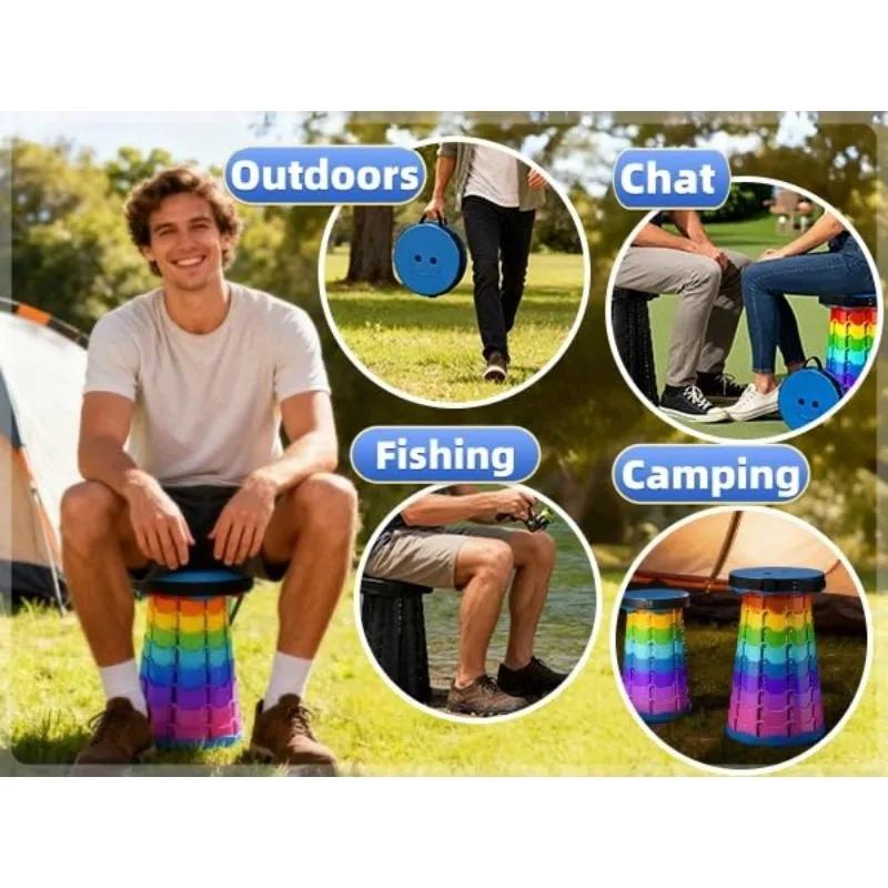 Tabouret pliant télescopique léger portable pour pêche plage camping extérieur confort personnalisé stabilité solides horizons nature libertés sorties activités observation nature