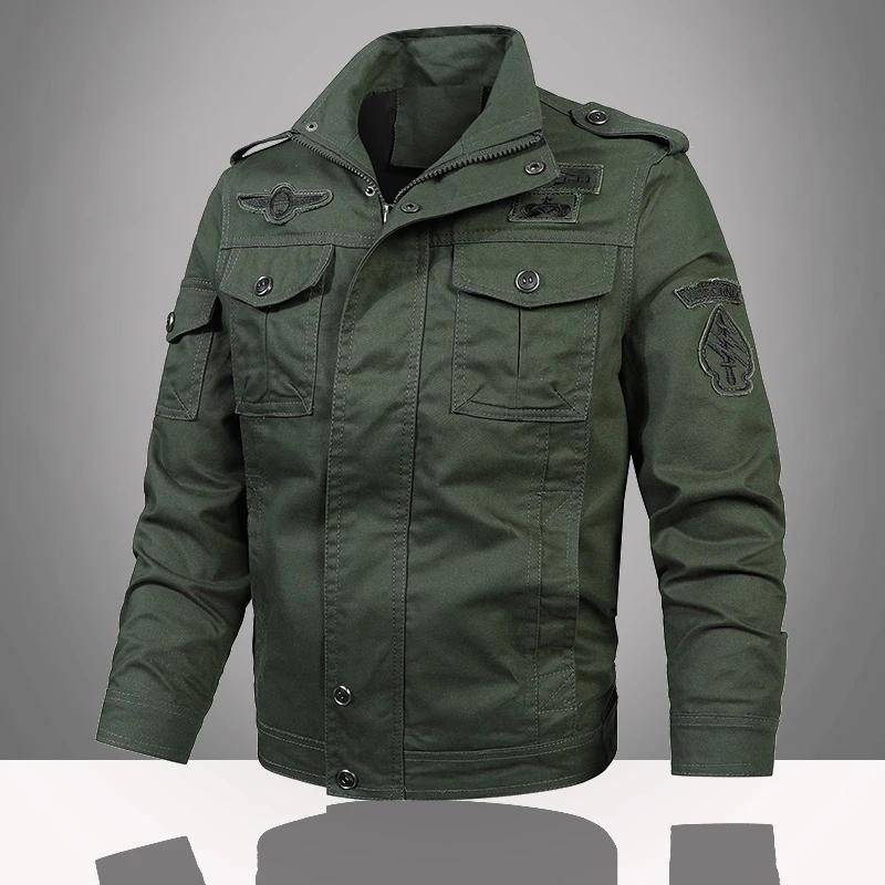 Veste militaire homme pêche cargo printemps automne grande taille armée air force pêche outdoor
