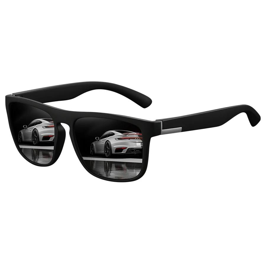 Lunettes de soleil carrées vintage polarisées luxe - Conduite pêche homme femme UV400
