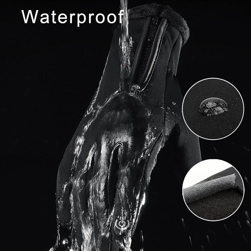 Gants de pêche hiver imperméables 2 doigts avec velours chaud pour hommes et femmes pêcheurs