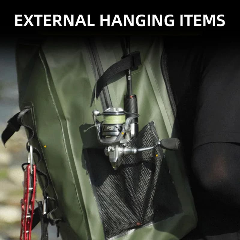 Sac à dos pêche multifonction français - Rangement leurres équipement sport outdoor