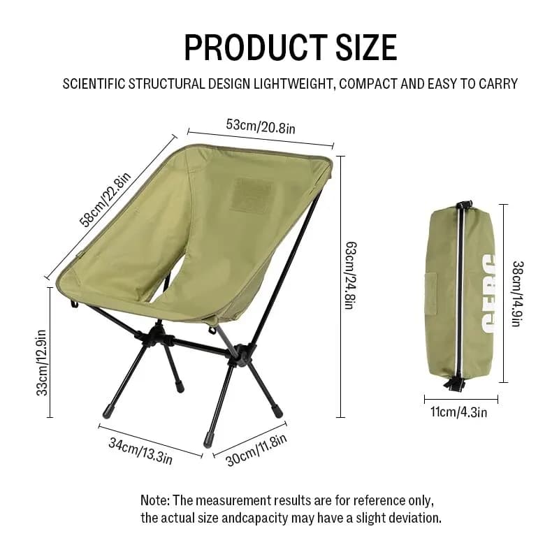 Chaise pliante tactique GERC ultra légère vélo - Siège pêche camping portable rangement compact