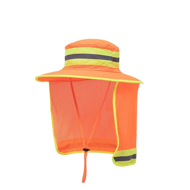 Casquette de sécurité réfléchissante pour pêche nocturne - Hommes femmes avec rabat cou - Running travail
