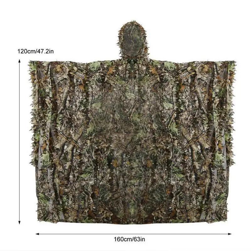 Vêtements ghille camouflage 3D jungle observation oiseaux pêche extérieure respirant confortable homme femme