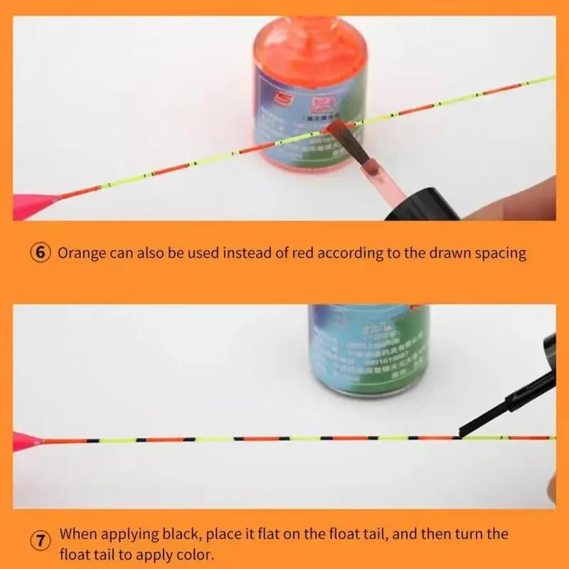 Peinture fluorescente pour flotteurs de pêche nuit haute visibilité séchage rapide réparation équipement