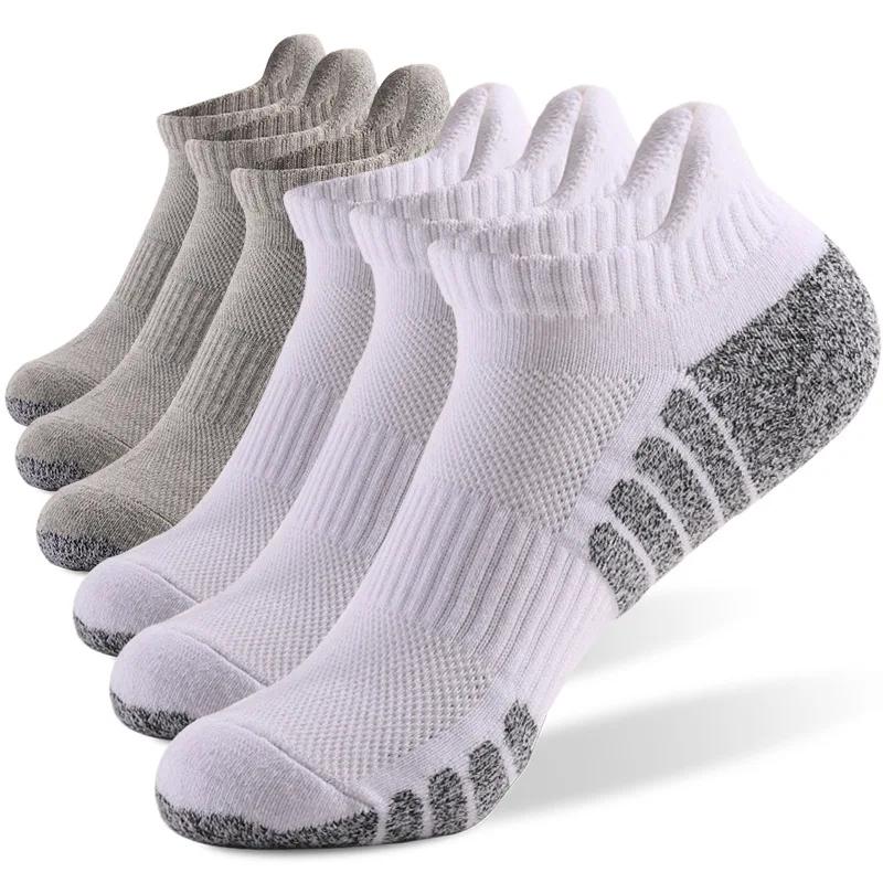 Chaussettes pêche 3 paires semelle épaisse antidérapante respirante sport basse coupe
