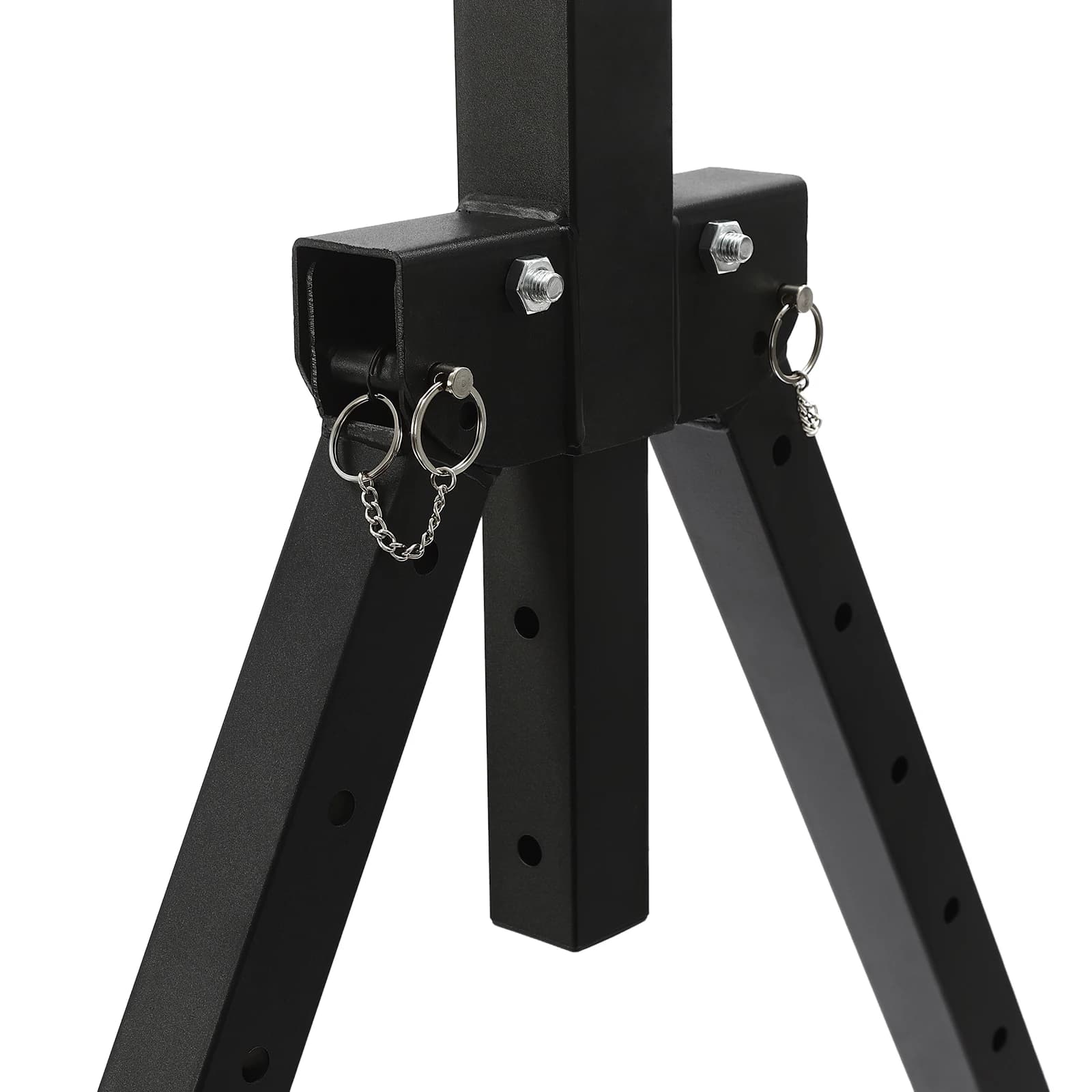 Barre horizontale pliable noire murale - Poignées anti-dérapage et ergonomique pour pêche sportive