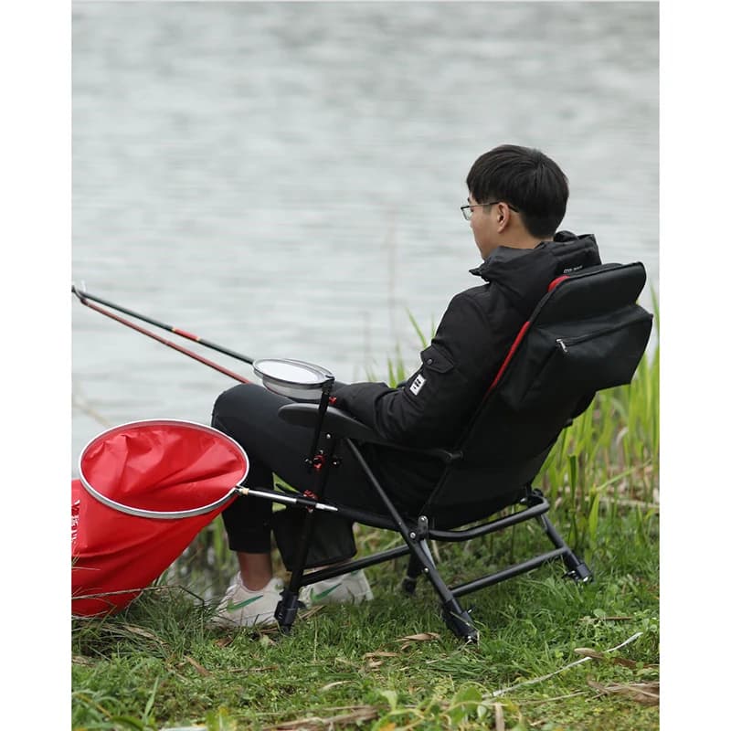 Chaise pêche pliante européenne portable confortable pour sessions longues rivière étang