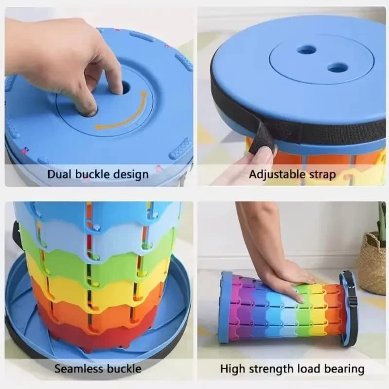 Tabouret pliant réglable en hauteur - Siège portable léger pour pêche et camping voyage