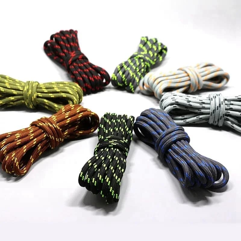 Lacets ronds anti-dérapants pour bottes de pêche - Lacets durables randonnée et pêche