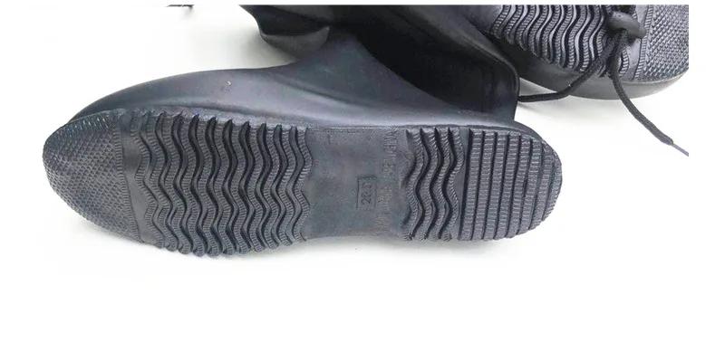 Bottes de pêche pliables waterproof légères - Chaussures aquatiques hautes en caoutchouc