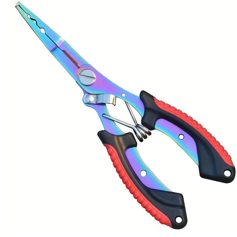 Pince multifonction pêche coupe ligne acier inoxydable et ouvre anneaux plomb portable