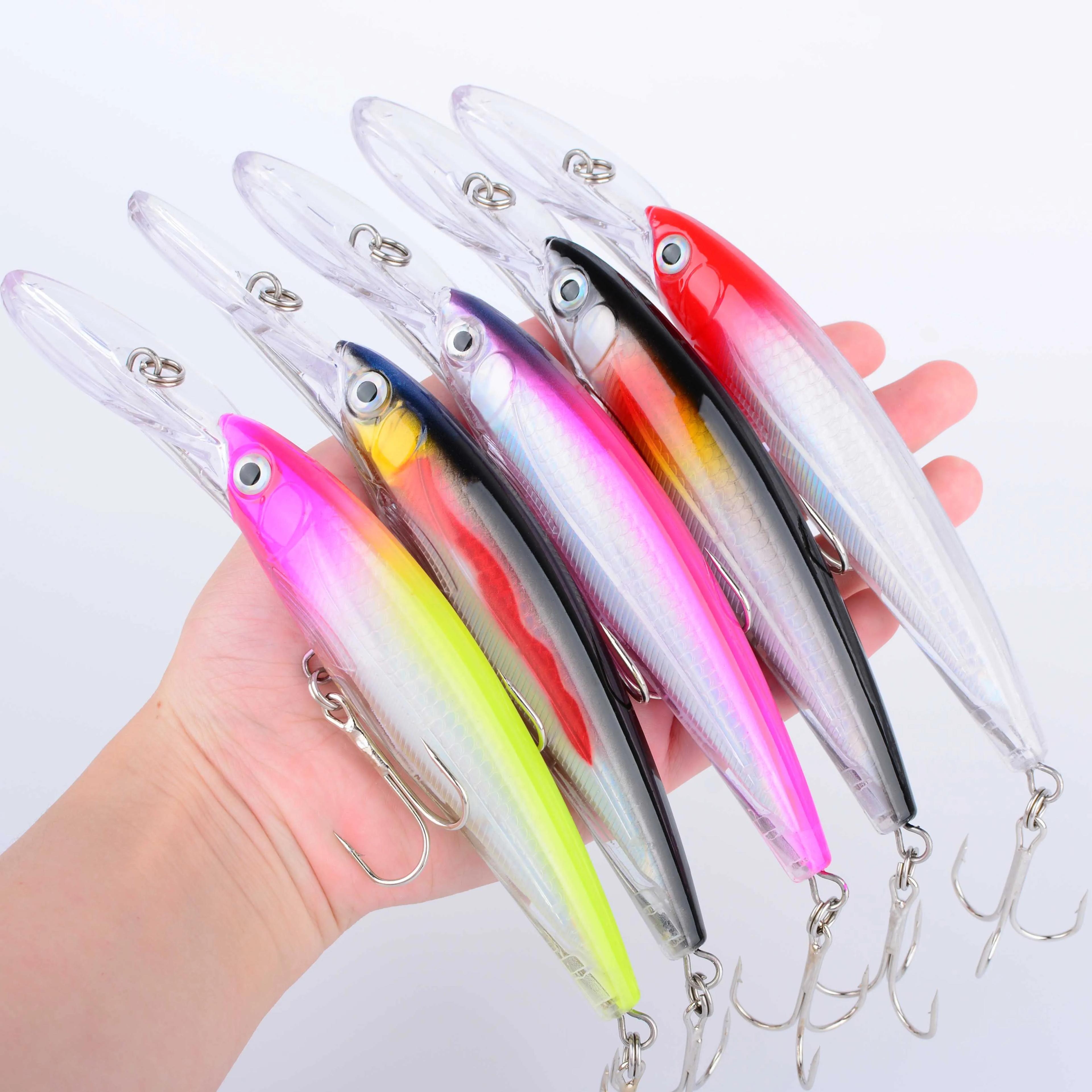 Leurre profond Hengjia 17cm 30g pour brochet et perche - Minnow plongeant benthique pêche carnassier