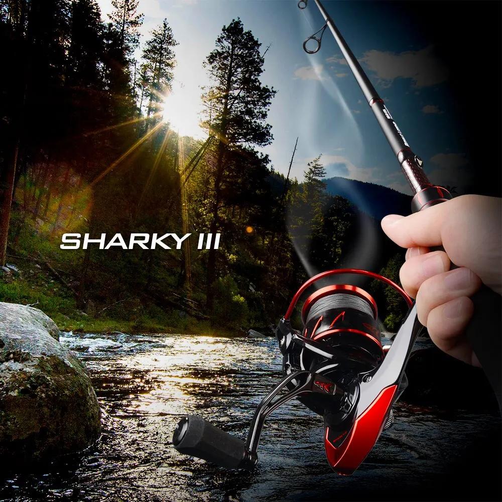 Moulinet spinning KastKing Sharky III 18kg frein max avec corps métal pour eau douce et mer