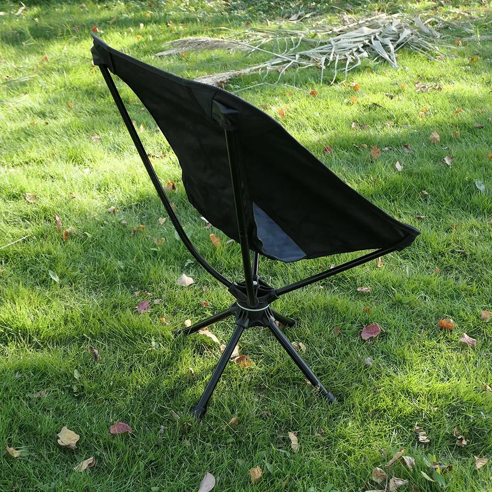 Chaise pivotante détachable TINSOL avec sac de pêche - Camping, randonnée et activités outdoor