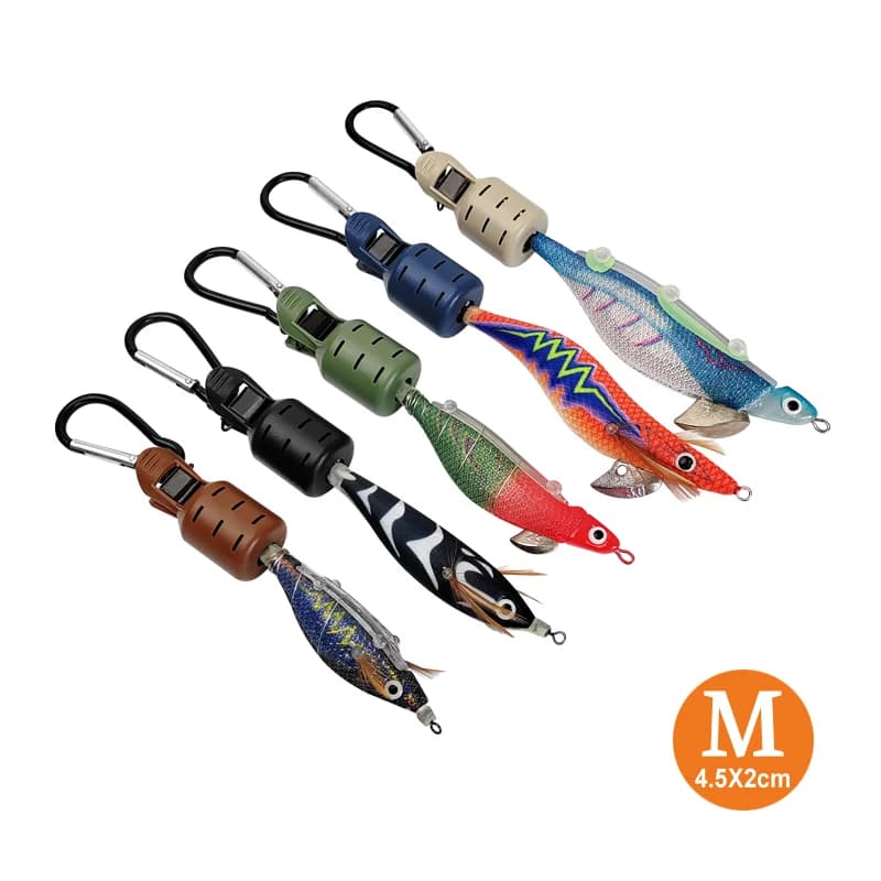 Protecteur leurre calmar 6 pièces webfoot avec mousqueton pour pêche à l'encornet en mer