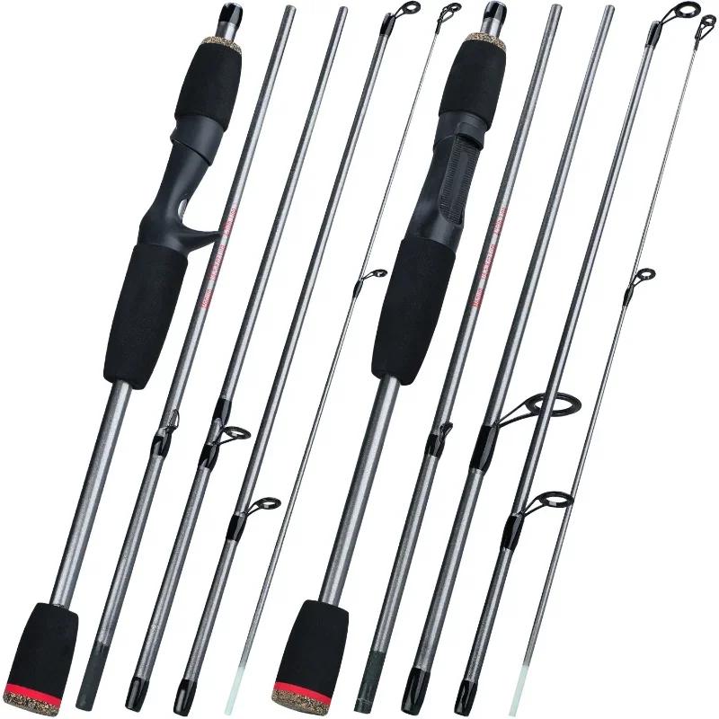 Canne pêche Sougayilang 5 sections 1.8m légère voyage pêche eau douce spinning/casting