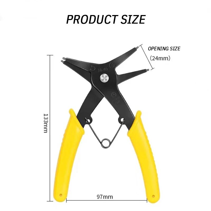 Pinces à circlips intérieur-extérieur ressort pour maintenance moteur bateau pêche 2-en-1