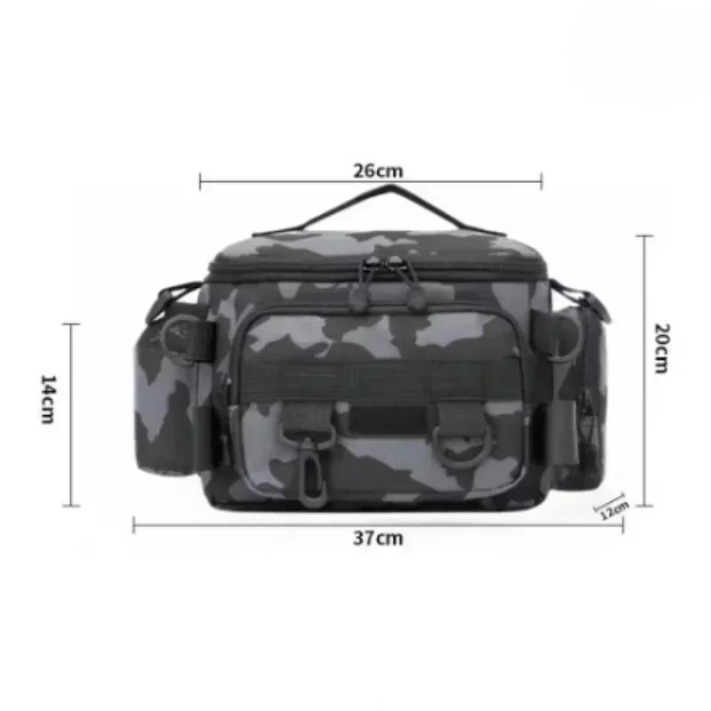 Sac à dos de pêche avec porte-canne et banane - Sac bandoulière pour leurres et accessoires de pêche