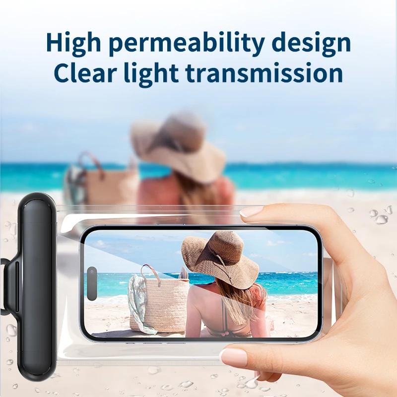 Lunettes de natation professionnelles anti-buée HD UV + Sac étanche téléphone - Cadeaux adultes