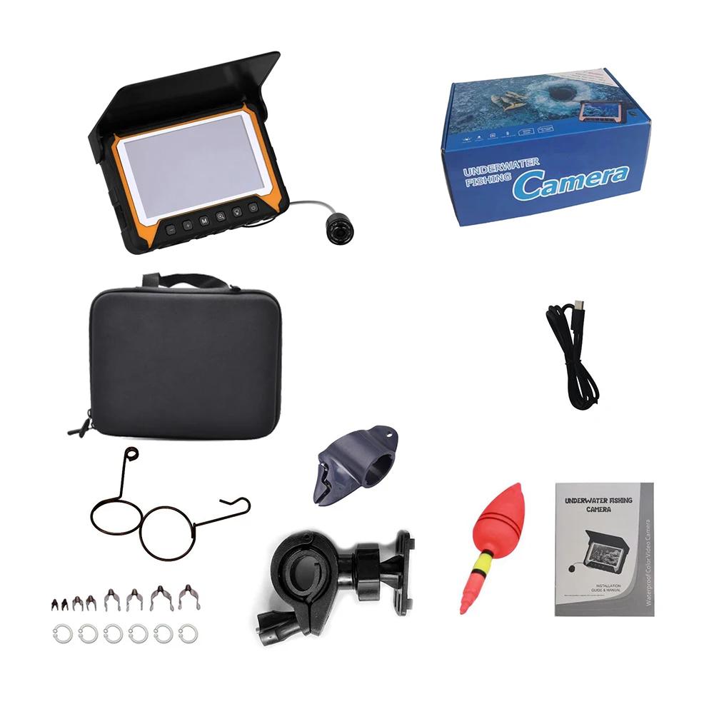 Caméra Sous-Marine Pêche 7" IPS avec 8 LED Infrarouges - Sondeur Visuel 15m/30m Câble Étanche
