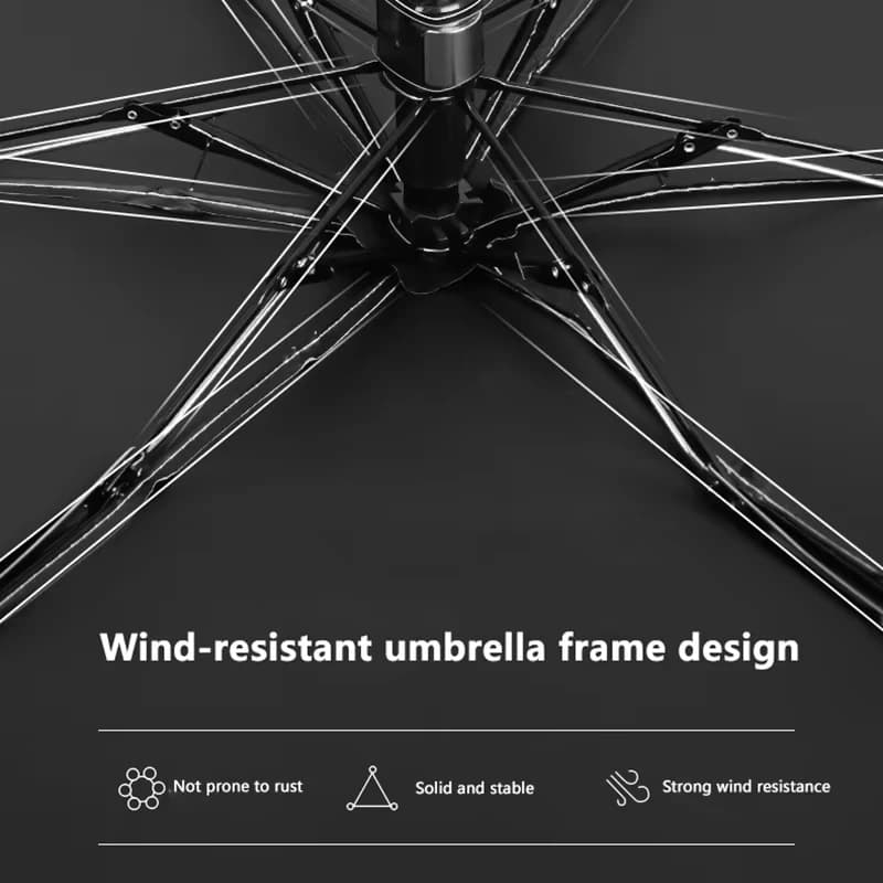 Mini parapluie ultra compact noir poche - double usage soleil pluie léger voyage pêche hommes femmes