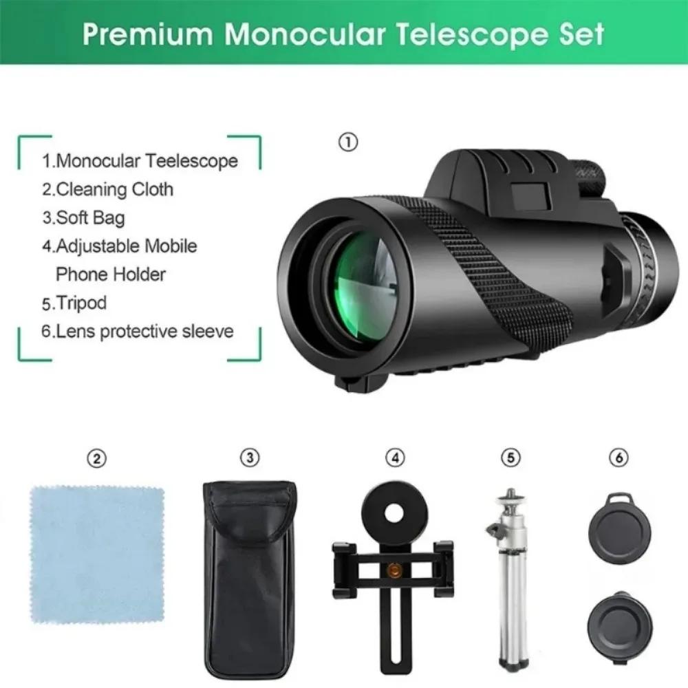 Télescope portable HD 5000m zoomable pliable pour observation longue distance chasse pêche